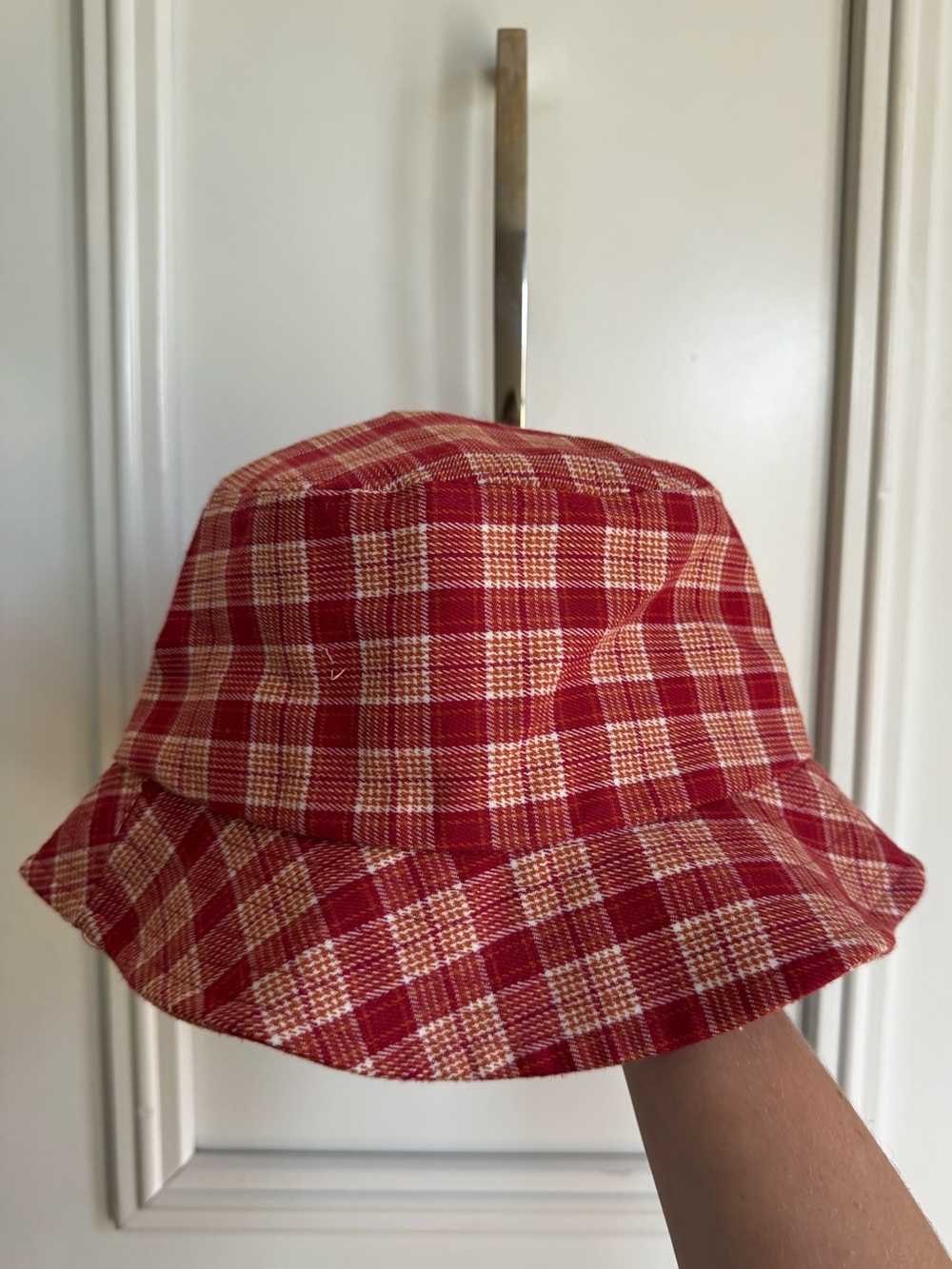 Brandy Melville Bucket Hat - Red Gingham